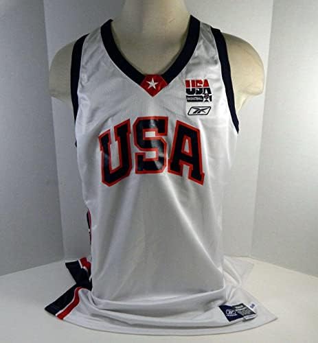 A Team USA-ban a Kosárlabda Üres Játék Kiadott Fehér Jersey 50+4 DP20263 - NBA Játék Használt
