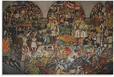 Plakátok & Nyomtat Diego Rivera Festmény Mexikó Történelme Poszter Vászon Nyomatok Wall Art Festmények Vászon Fali Dekoráció