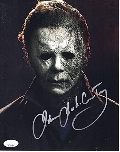 James Jude Courtney aláírt 8x10 Fotó Michael Myers 2021 Halloween Öl Autogramot SZÖVETSÉG Hitelesítés