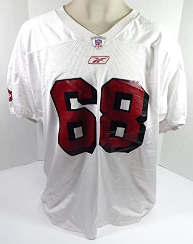2002-ben a San Francisco 49ers 68 Játék Kiadott Fehér Gyakorlat Jersey 3X DP29075 - Aláíratlan NFL Játék Használt Mezek
