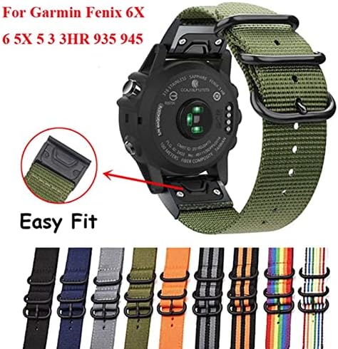 ADAARA 22 26mm Quick Fit Nylon Watchband Szíj, a Garmin Fenix 6X 6 Pro Smart Óra Easy Fit Band A Fenix 5X 5 3 3HR 935