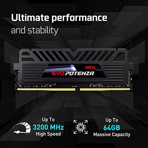 GeIL EVO Potenza AMD 16 gb-os (2 x 8GB) 288-Pin PC RAM DDR4 3200 (PC4 25600) Asztali Memória Modell GAPB416GB3200C18ADC