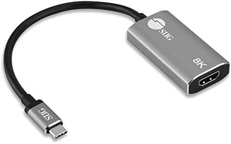 SIIG C Típusú HDMI Adaptert, 8K, USB-C Bemenet, HDMI Kimenet, Egyirányú, Támogatja a 8K 60Hz, valamint a 4K 120Hz HDR,