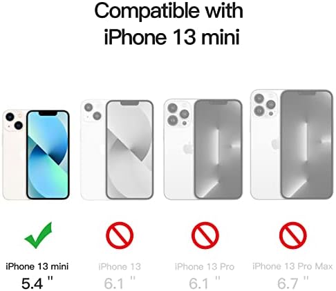 JETech Mágneses tok iPhone 13 Mini 5.4-Es Kompatibilis a MagSafe Vezeték nélküli Töltés, Ütésálló Telefon Lökhárító
