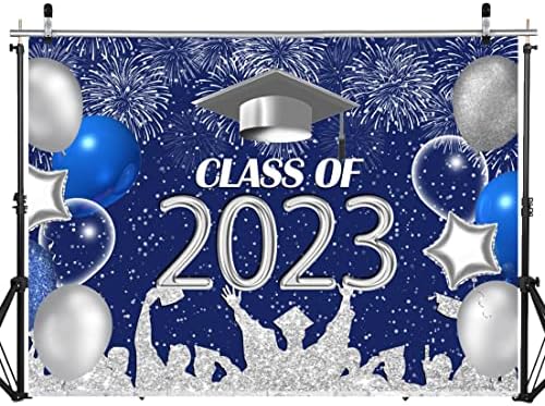 SJOLOON Osztály 2023 Hátteret, Ballagási Fotó Hátteret Royal Kék Szertartás Hátteret Érettségi Téma Party Dekoráció