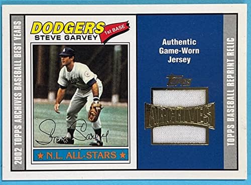 Steve Garvey 2002 Topps Eredeti Játék Kopott Jersey Kártya - MLB Meccset Használt Mezek