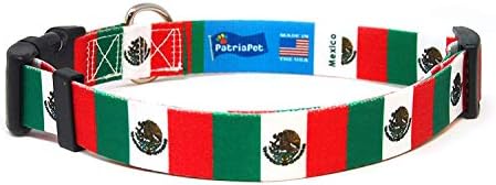 Mexikó Nyakörv | Mexikói Zászló | gyorskioldó Csattal | Made in NJ, USA | a Kis Kutyák