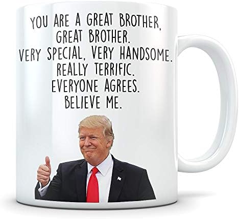 Trump Testvér Bögre, vicces trump ajándék, testvér ajándék, testvér bögre, a legjobb testvér valaha, harsona, testvér,