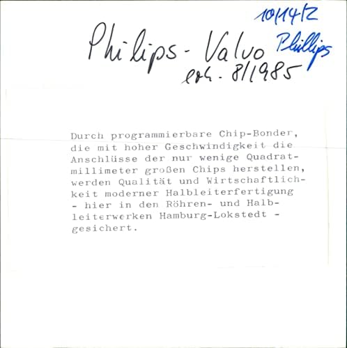 Valvo Cső, félvezető Működik a Philips GmbH - Vintage Nyomja meg a Fotó 3373861