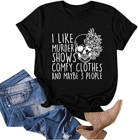 Laza Grafikus Nyak Nők Ujjú T Shirt Maximum Humor Pólók Felsők Leveleket O Alkalmi, Rövid Újdonság Női Futó Póló