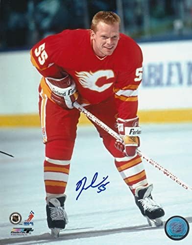Ken Sabourin Calgary Flames Akció Aláírt 8x10 - Dedikált NHL-Fotók