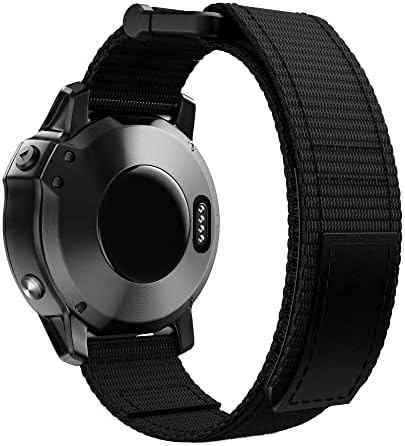 DJDLFA Sport Fonott Nylon Hurok Watchband Wriststrap A Garmin Fenix 7 7X 6X 6Pro 5X 5Plus 3HR EasyFit gyorskioldó 26