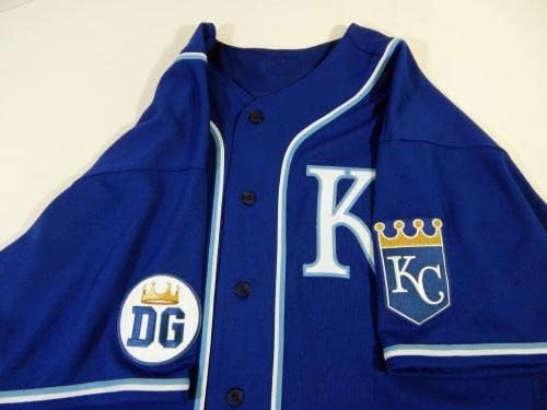 2020 Kansas City Royals Ofreidy Gomez Játék Kiadott Kék Mez DG Javítás 48 87 - Játék Használt MLB Mezek