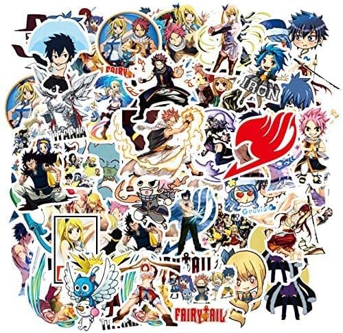 Fairy Tail Matricák 50PCS Japán Anime Vinil Vízálló Dekoráció Gitár Notebook Esetben Motoros Gördeszka Matricák