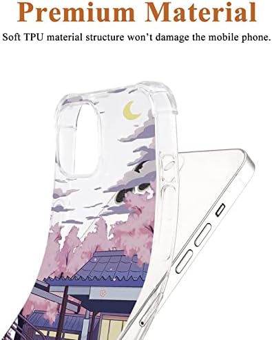MKDILIUNQ Anime Telefon Esetében Kompatibilis iPhone 14 Pro Max Manga Táj Tervezés TPU Áttetsző Anti-Collision védőtok