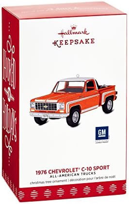 Hallmark 1795QX9242 GM Amerikai Kamionok 23 1976 Chevrolet C-10 Chevy Sport Emlék Karácsonyi Díszek