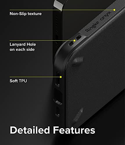 Ringke Onyx Kompatibilis az iPhone 13 Pro Esetben, Extrém Kemény, Rugalmas Szilikon Típus TPU Ütésálló Masszív Lökhárító
