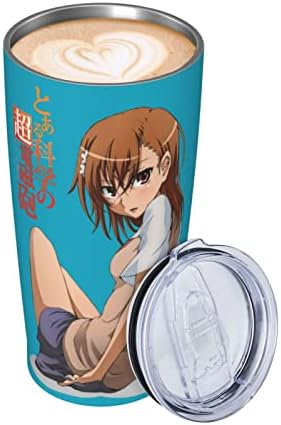 KLLIKI EGY Bizonyos Tudományos * Railgun Rozsdamentes Acél Szigetelt Dobon Anime Kávét duplafalú Vákuum Csésze Fedelét,