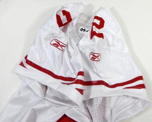 2009-ben a San Francisco 49ers Ricky Schmitt 2 Játék Kiadott Fehér Jersey 44 DP26436 - Aláíratlan NFL Játék Használt