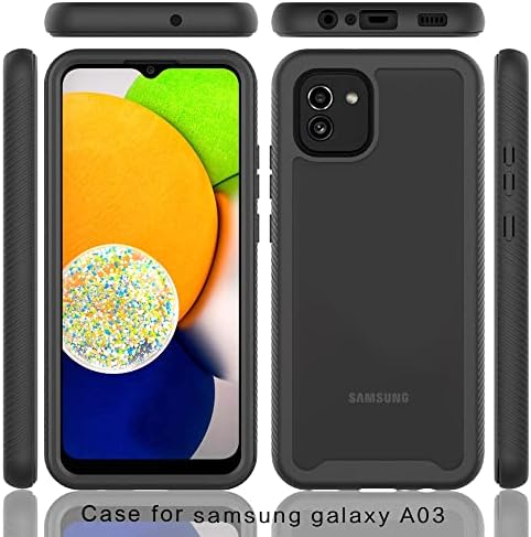Telefon burkolata Teljes Védelmet az Esetben Kompatibilis a Samsung Galaxy A03 164MM Nehéz PC+Puha Szilikon TPU 3in1