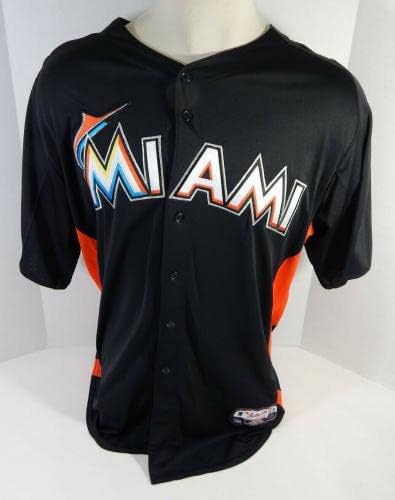 2012-13 Miami Marlins Andrew Heaney 23 Játék Használt Fekete Jersey ST BP 48 655 - Játék Használt MLB Mezek