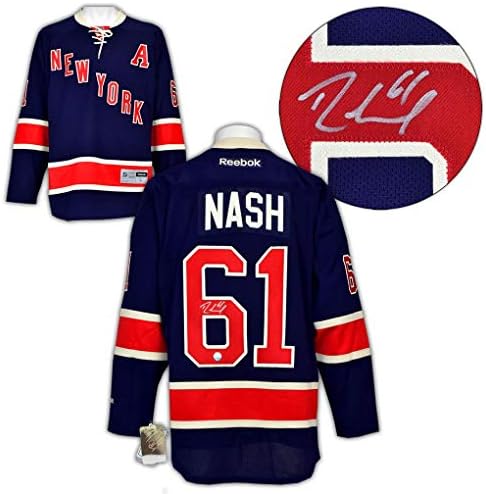 Rick Nash New York Rangers Dedikált Alt Haditengerészet Reebok Jersey - Dedikált NHL-Mezek