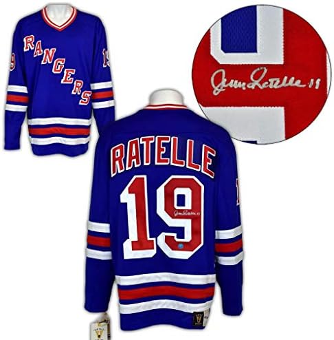 Jean Ratelle New York Rangers Aláírt Retro Fanatikusok Jersey - Dedikált NHL-Mezek