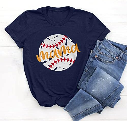 Mama Póló Női Baseball Graphic Tee Nyári Alkalmi Baseball Rövid Ujjú Pólók Felsők 2023 anyák Napja Tee Maximum