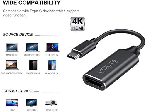 Művei VOLTOS PLUSZ TECH HDMI 4K USB-C Készlet Kompatibilis Vivo iQOO 9 Pro Professzionális Adapter Digitális Teljes