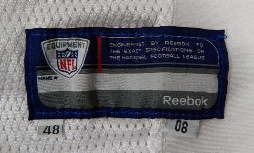 2008-ban a San Francisco 49ers Joe Cohen 76 Játék Kiadott Fehér Jersey DP08185 - Aláíratlan NFL Játék Használt Mezek