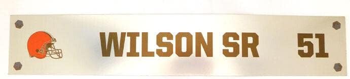 2021-22 Mack Wilson Idősebb Cleveland Browns Játékos Kiadott Szekrény Névleges 51 - NFL-Játék, Használt Stadion Berendezések