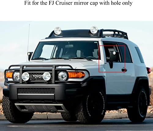 Egy Pár Fekete Autó Tükör Caps Toyota FJ Cruiser 2007-2021 2022, Oldalsó Visszapillantó Borító, Szalag Telepítés
