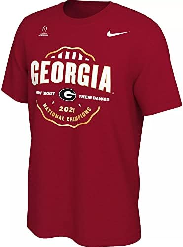 Nike Férfi Georgia Bulldogs 2021 Egyetemi Futball Nemzeti Bajnokok Póló