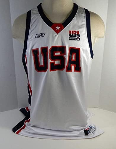 2004-05 a Team USA-ban a Kosárlabda Játék, Üres Kiadott Fehér Jersey 46+4 DP20267 - NBA Játék Használt