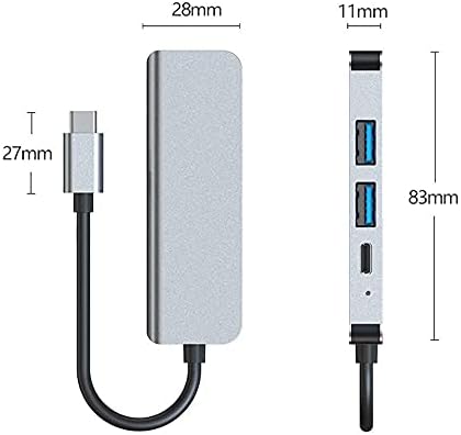 USB-C Hub 4in1 HDMI Többportos Adapter USB-C-Mini DisplayPort Kábel