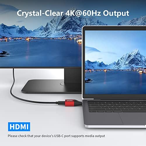 USB-C-HDMI adpter,4k@60HZfor MacBook Pro, MacBook Air, iPad Pro, Pixelbook, XPS, Galaxy, vagy Több (USB-C-HDMI 4K@60HZ)