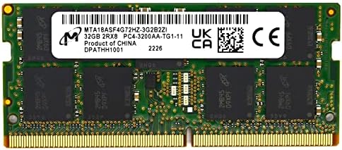 A Micron 32GB DDR4 ECC Laptop RAM 3200MHz PC4-25600 SoDimm MTA18ASF4G72HZ-3G2B2R