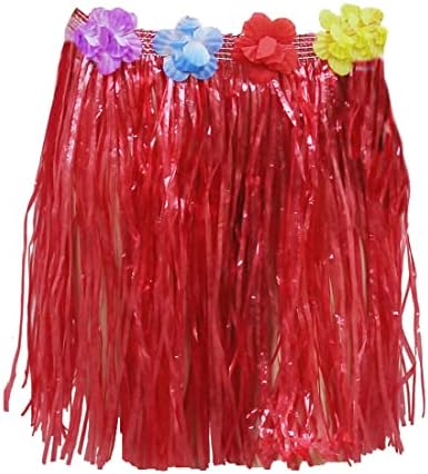 Rimi Fogas Női Hawaii Hula Szoknyák Virág 40 cm-es, Felnőtt Parti Dekoráció, Kellékek Egy Méret
