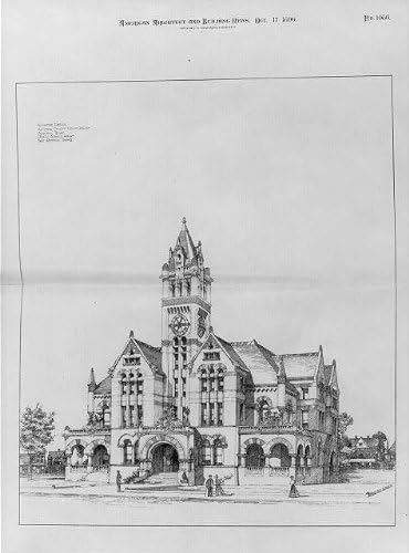 Fotó: Victoria Megyei Bíróság Ház,Bíróság,Victoria,Texas,Október 1896,Építészet