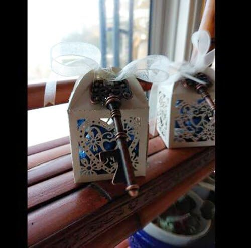 KEIVA 70 Csomag Szerelmes Szív Lézerrel Vágott Esküvői Buli Szívességet Doboz Édességet Táska Csokoládé Ajándék Dobozok