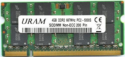 URAM DDR2 SDRAM 4GB(Egyszeri) RAM, 667MHz 2RX8 PC2 5300S PC2 5300 200 Pin Mikron Chip Laptop Memória Modul Frissítés