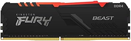 Kingston Fury Fenevad RGB 64 gb-os (4x16GB) 3200MHz DDR4 CL16 Asztali Memória Kit 4 KF432C16BB1AK4/64