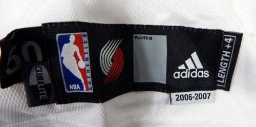 2006-07 Portland Trail Blazers Jeremy Richardson 3 Játék Kiadott Fehér Jersey 6 - NBA Játék Használt