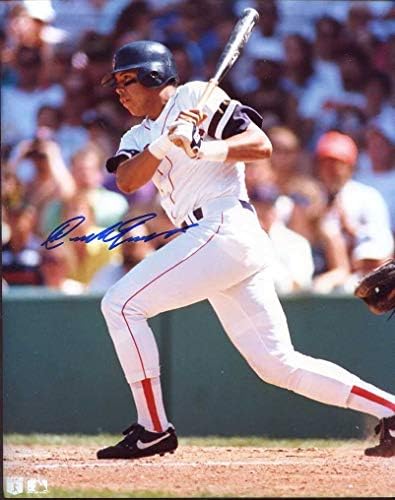 Carlos Quintana Dedikált/Eredeti Aláírt 8x10 Akció-fotó w/a Boston Red Sox (1988-1993) -COA