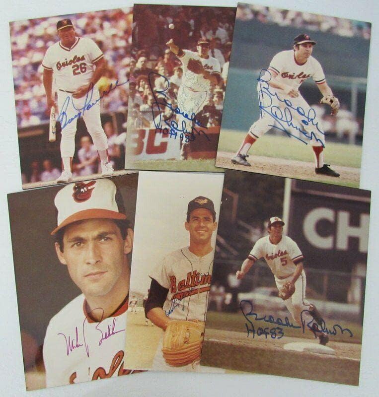 Baltimore Orioles - Sok 6 vintage Aláírt fotók Robinsont (HOF) 144212 - Dedikált MLB Fotók