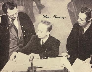 Ben/Benjamin Ferencz aláírt Vintage második VILÁGHÁBORÚ Nürnbergi B&W 8x10 Fotó - PSA AD38876 - Teremben az Ügyész