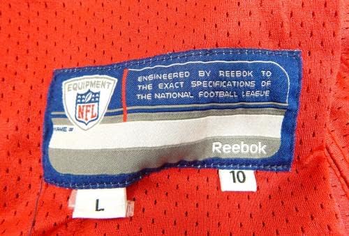 2010-ben a San Francisco 49ers Michael Lewis 32 Játék Kiadott Piros Gyakorlat Jersey L 1 - Aláíratlan NFL Játék Használt