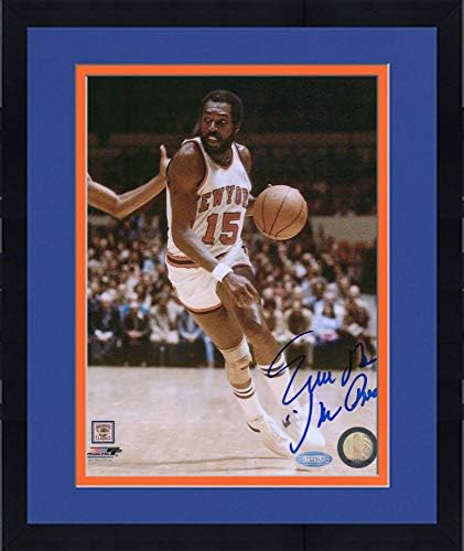Keretes Earl Monroe New York Knicks 8 x 10 Fotó Csöpögő Fehér Fénykép, a Gyöngy Felirat, - Dedikált NBA-Fotók
