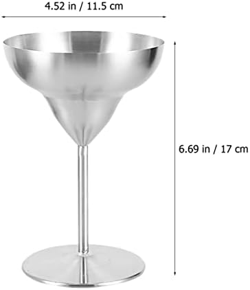 DOITOOL 5db Bár Rozsdamentes Biztonságos Martini, Vörös Mosogatógép Hosszú Medence Szár Margarita Coupe Ital Drinkware