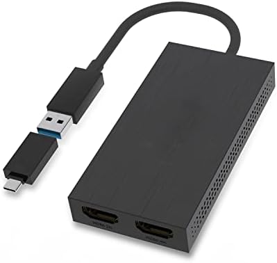 4XEM - USB 3.0, hogy két HDMI 4K Adapter - USB 3.0 Fogadó HDMI 1.4 Női Portok az USB-C-USB-EGY Adapter